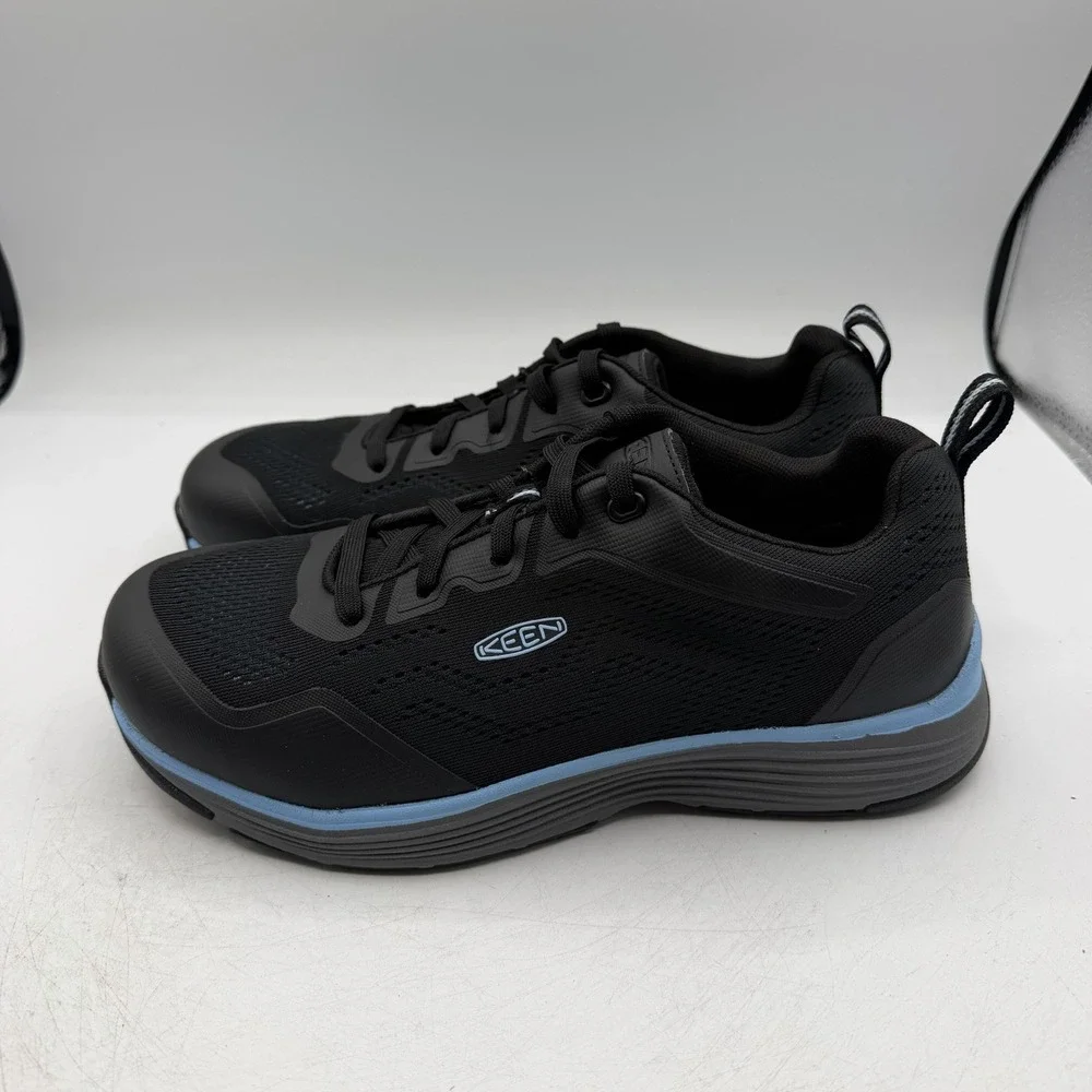KEEN Sparta 2 Work Shoes Womens Sz 9.5 M Airy Blue/Black‎ Sneakers Safety Toe